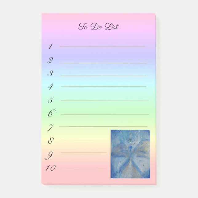 stylish angel Michael on rainbow gradient Post-it Notes (Front)