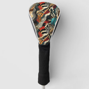 Stylish Animal Print Fusion Design  Golf Head Cover