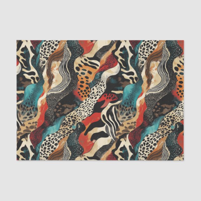 Stylish Animal Print Fusion Design  Tissue Paper (Front)