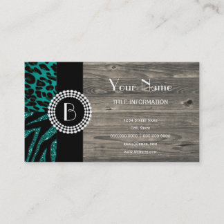 Stylish Animal Prints Zebra and Leopard Patterns Business Card