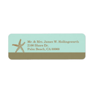Stylish Aqua and Taupe with Starfish