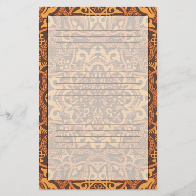 Stylish arabic ornament stationery (Front)