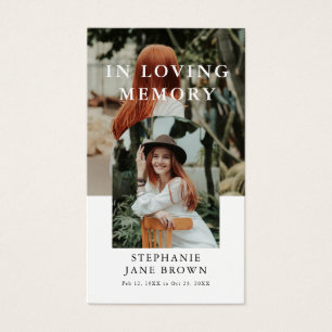 Stylish Arch 2 Photo Funeral Prayer Card