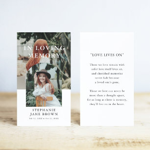 Stylish Arch 2 Photo Funeral Prayer Card