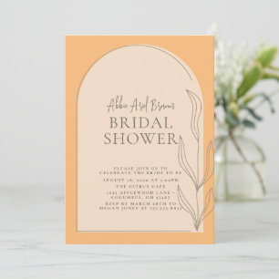 Stylish Arch Script Text Bridal Shower Invitation