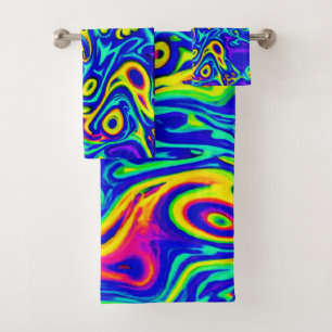 Stylish Art Pattern Forms Bath Towel Set