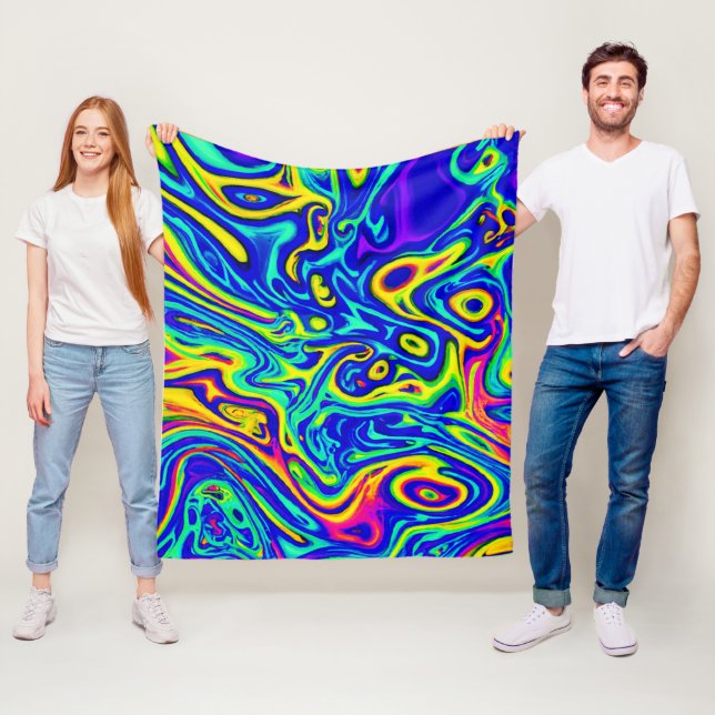 Stylish Art Pattern Forms Fleece Blanket (In Situ)