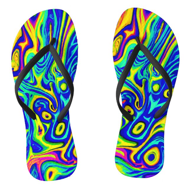 Stylish Art Pattern Forms Jandals (Footbed)