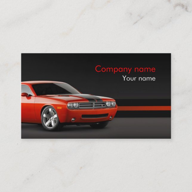 Stylish automotive business card (Front)