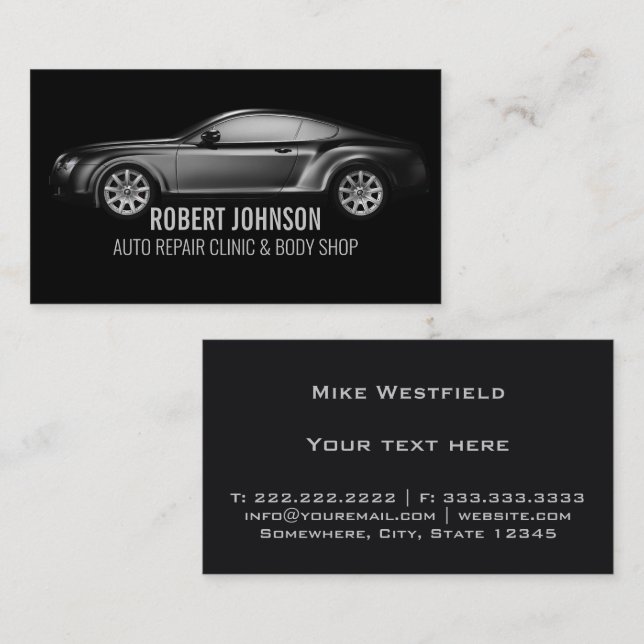 Stylish automotive business card (Front/Back)