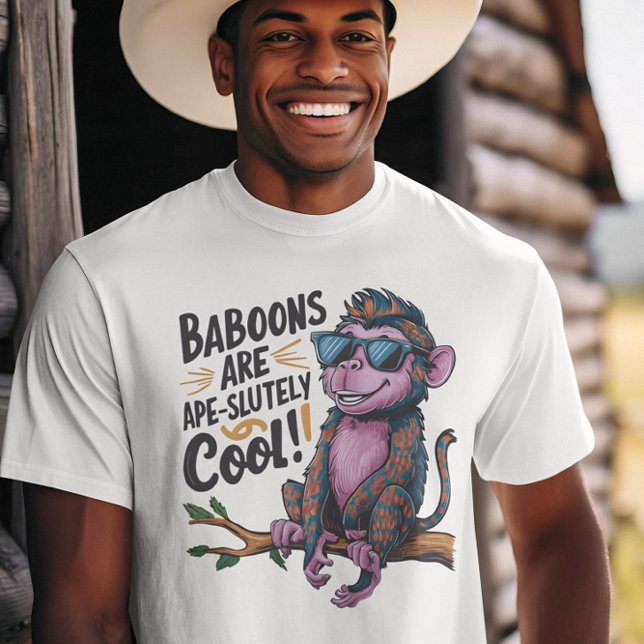 Stylish Baboon: Baboons are ape-solutely cool T-Shirt (Creator Uploaded)
