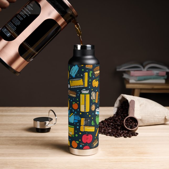 Stylish Back to School Icons  Water Bottle (Coffee)