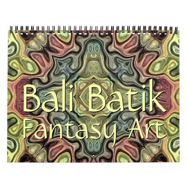 Stylish Bali Batik Pattern Fantasy Art 2027 Calendar (Cover)
