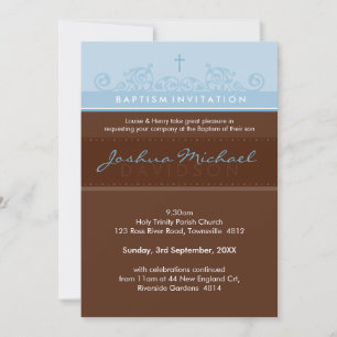 STYLISH BAPTISM INVITES :: elegant 3P