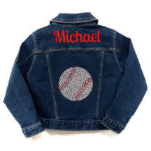 Stylish Baseball Toddler's Denim Jean Jacket 