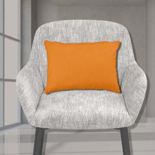 Stylish Basic Tangerine Orange Solid Colour 11x16 Decorative Cushion