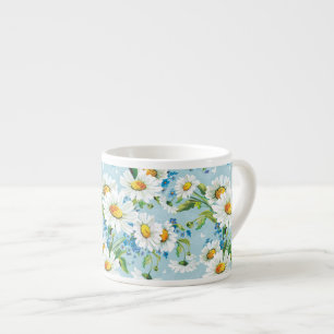 Stylish beautiful bright floral pattern 2 espresso cup