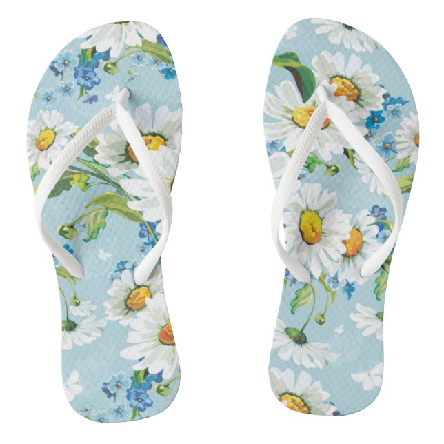 Stylish beautiful bright floral pattern 2 jandals (Footbed)