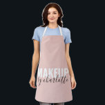 Stylish Beauty Salon Job Title Pink Business Apron<br><div class="desc">Stylish Beauty Salon Job Title Pink Business Apron</div>