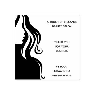 Stylish Beauty salon Stylist Thank you Rubber Stamp
