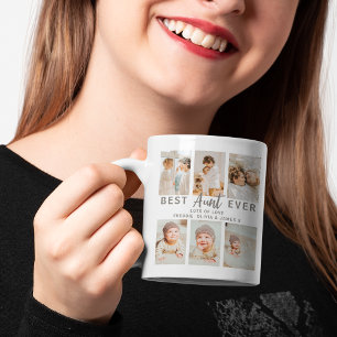 Stylish Best Aunt Ever 6 Photo Coffee Mug