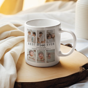Stylish Best Mum Ever 6 Photo Coffee Mug