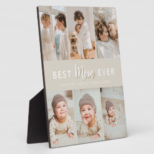 Stylish Best Mum Ever 6 Photo Plaque