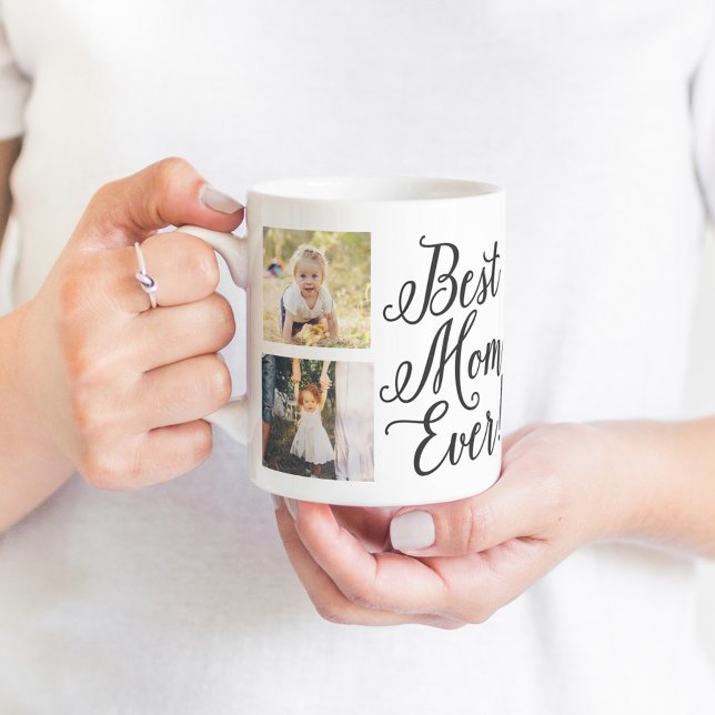 Stylish Best Mum Ever Photo Collage Mug (Creator Uploaded)