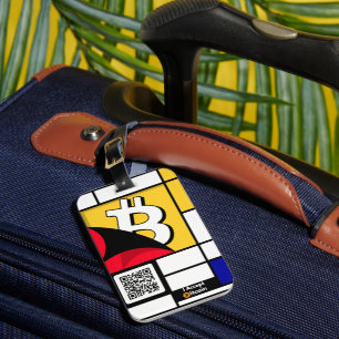 Stylish Bitcoin - Btc crypto  Luggage Tag