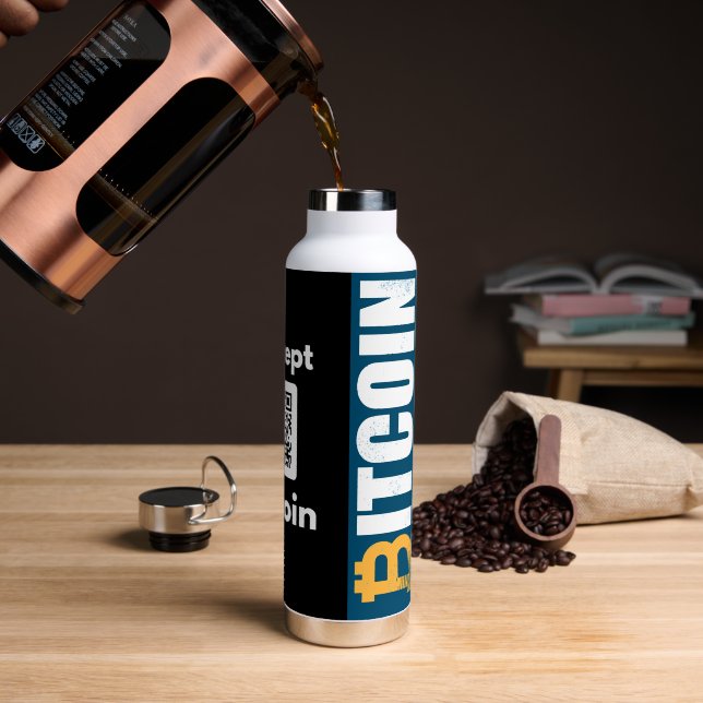 Stylish Bitcoin - Btc crypto  Water Bottle (Coffee)