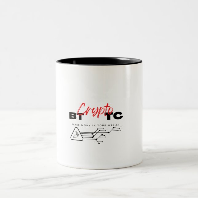 Stylish Bitcoin & Cryptocurrency Coffee Cup (Center)