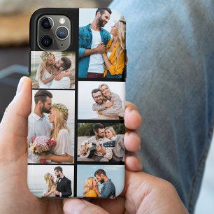 Stylish Black 7 Photo Collage Case-Mate iPhone Case
