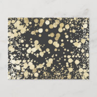 Stylish black and gold modern confetti pattern