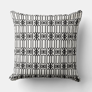 Stylish Black and White Cushion
