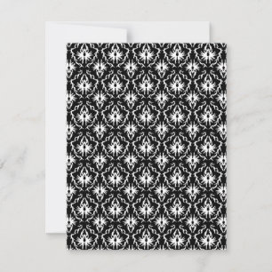 Stylish Black and White Damask Pattern.