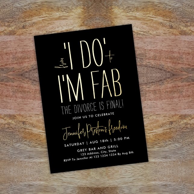 Stylish Black And White Divorce Party Fabulous (Creator Uploaded)