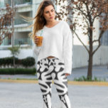 stylish black and white gymwear<br><div class="desc">Experience comfort and style with our modern black and white funky leggings. Featuring a classy fun abstract pattern all over, these leggings are perfect for busy women who want to look effortlessly stylish. Made with the utmost care, they provide a snug fit and are designed to keep you comfortable all...</div>