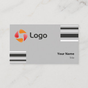 Stylish Black and White Minimal Squared Lines Business Card