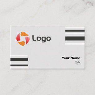 Stylish Black and White Minimal Squared Lines Business Card