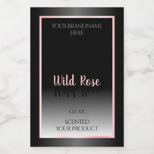 Stylish Black and White Product Labels Pink Frame