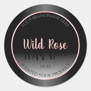 Stylish Black and White Product Labels Pink Frame