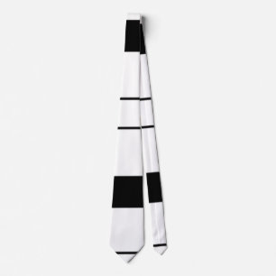 Stylish Black and White Stripes Tie