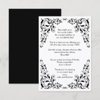 Stylish Black and White Swirls Candy Buffet