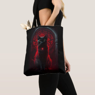 Stylish Black Cat Magical Tote Bag