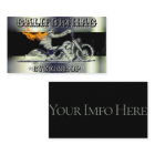 Stylish, black& chrome Motorcycle Business Card