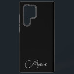 Stylish Black Gifts Monogram Typography Name Samsung Galaxy Case<br><div class="desc">Modern Elegant Minimalist Design Monogram Typography Name Template Best Gifts Black Trendy Phone Cases & Accessories / Samsung Cases / Galaxy S22 Ultra Case.</div>