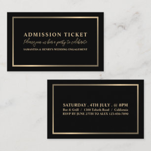 Stylish Black & Gold, Admission Ticket