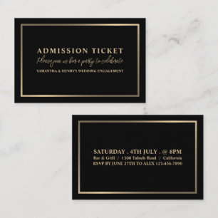 Stylish Black & Gold, Admission Ticket