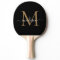 Stylish Black Gold Monogram Elegant Script Name