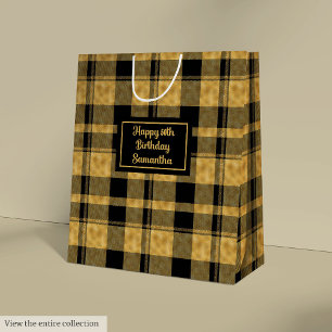 Stylish Black Gold Wedding Gift Bag Idea